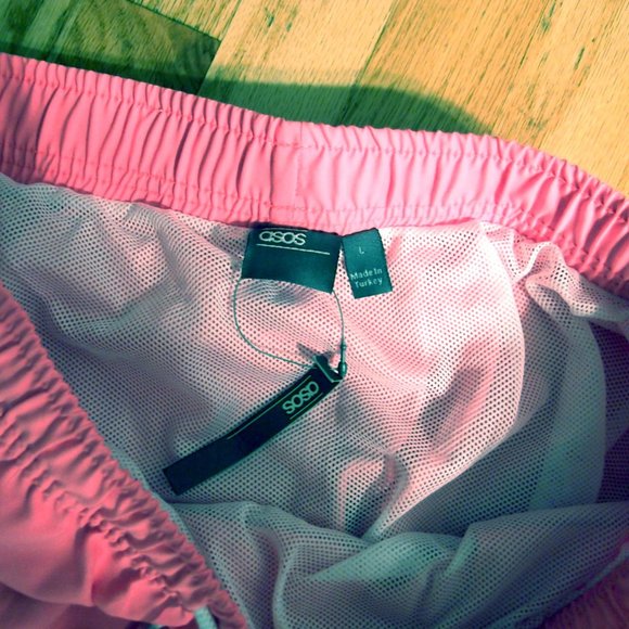 ASOS pink swim bottom trunks-unisex-large - Picture 11 of 11